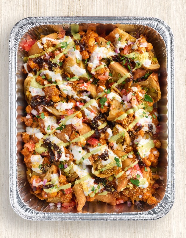 Samosa chaat appetizer